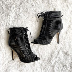 Sam Edelman Abbie, Black Woven Heels - Size 5